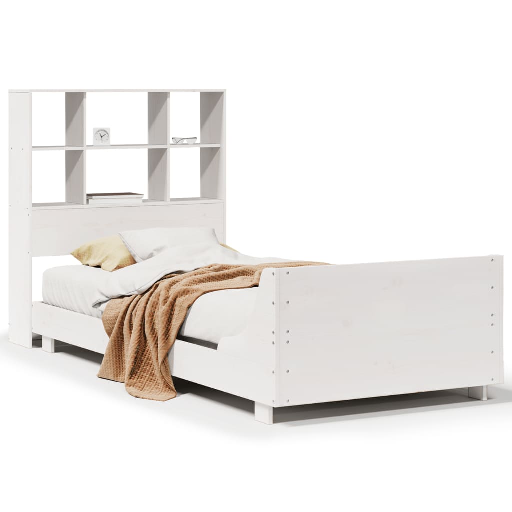 Sengeramme uten madrass hvit 90x190 cm heltre furu