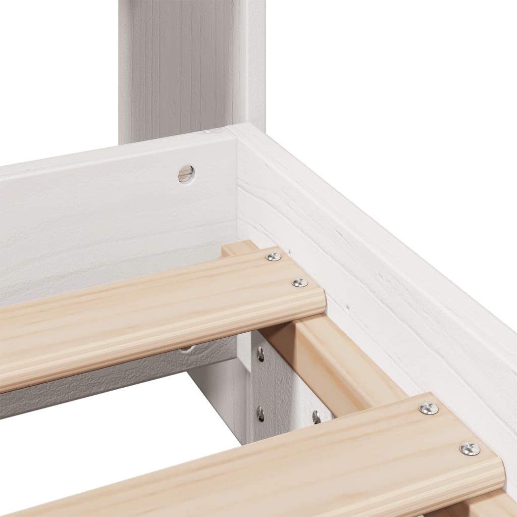 Sengeramme uten madrass hvit 90x190 cm heltre furu
