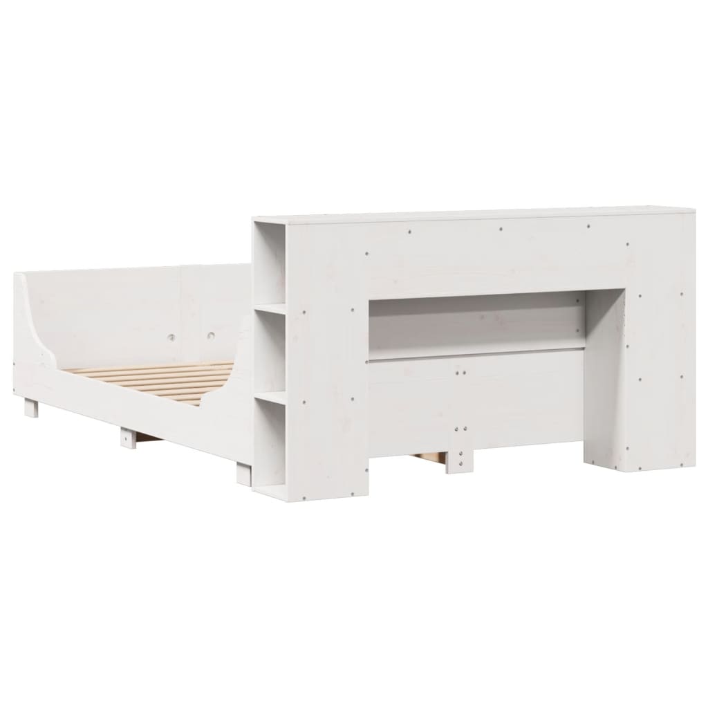 Sengeramme uten madrass hvit 160x200 cm heltre furu