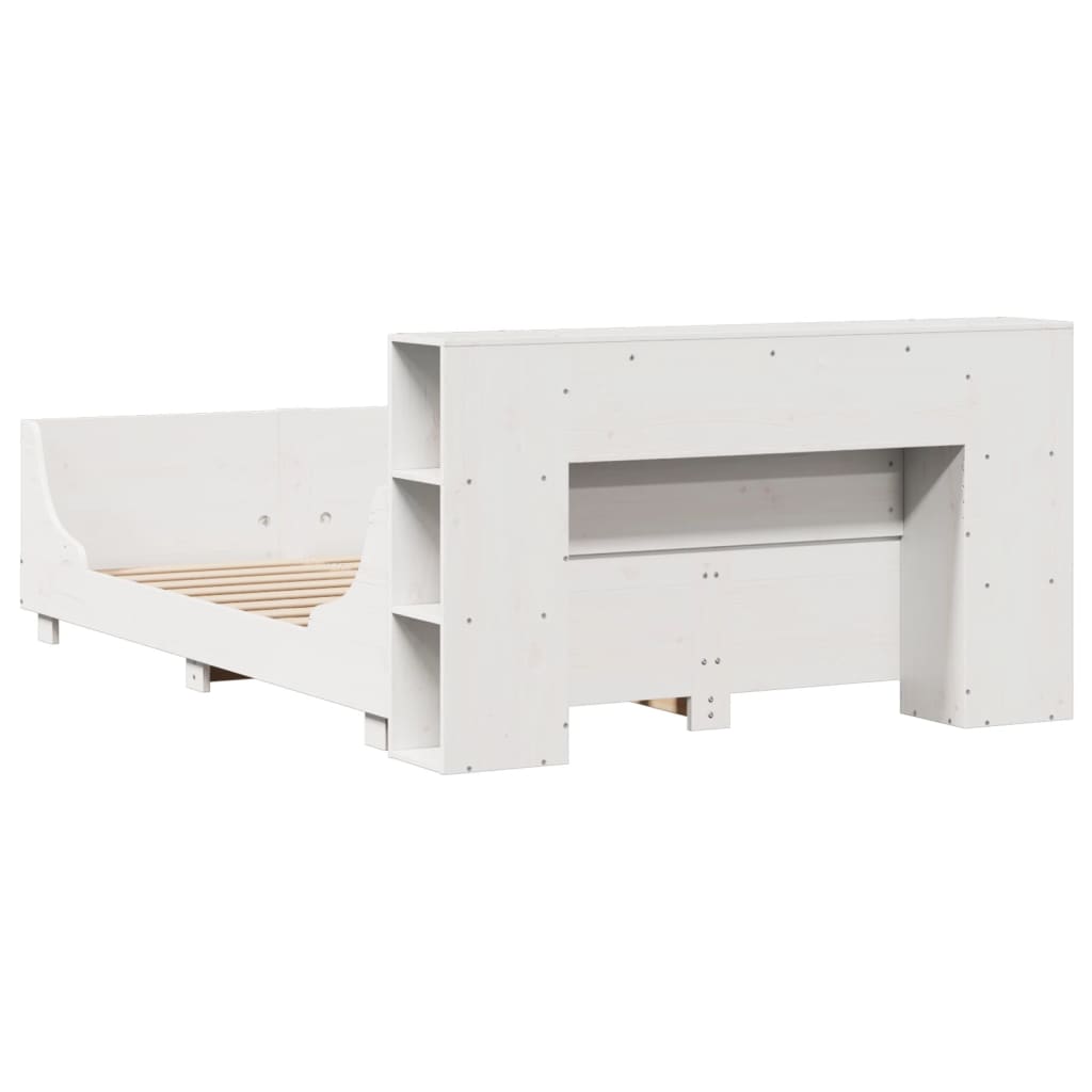 Sengeramme uten madrass hvit 120x200 cm heltre furu