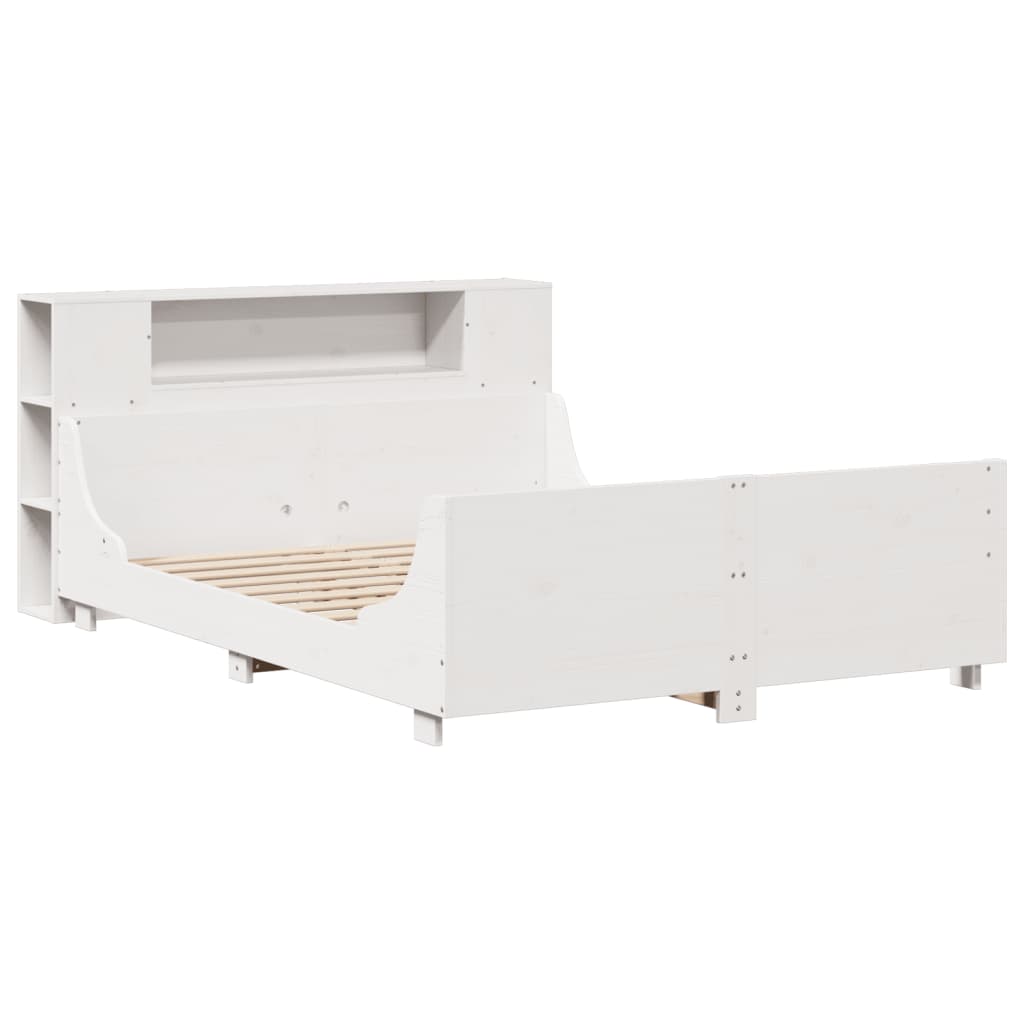 Sengeramme uten madrass hvit 140x190 cm heltre furu