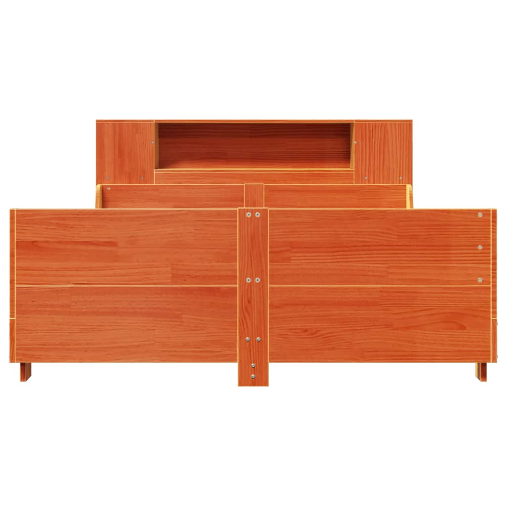 Sengeramme uten madrass voksbrun 140x190 cm heltre furu