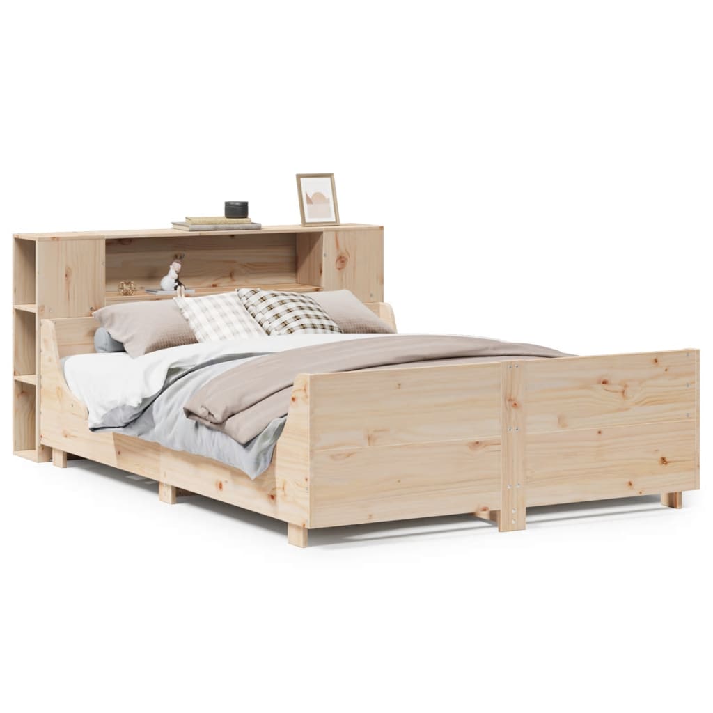 Sengeramme uten madrass hvit 135x190 cm heltre furu