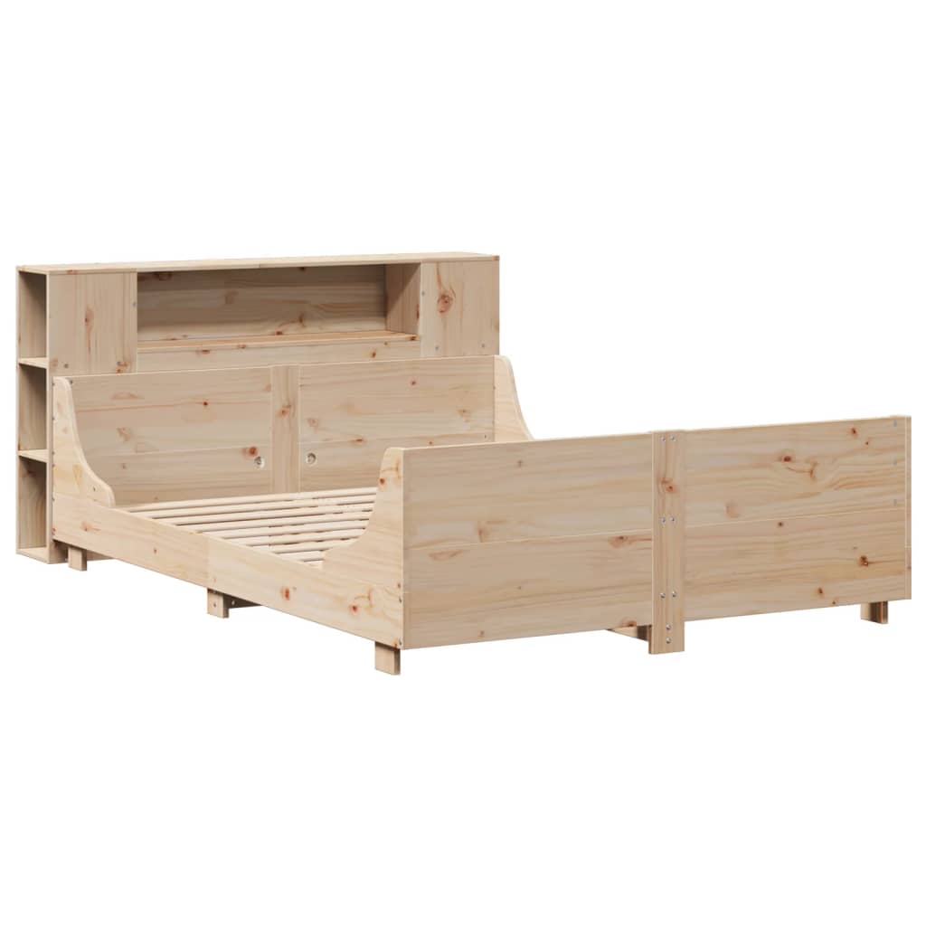 Sengeramme uten madrass hvit 135x190 cm heltre furu