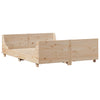 Sengeramme uten madrass hvit 135x190 cm heltre furu