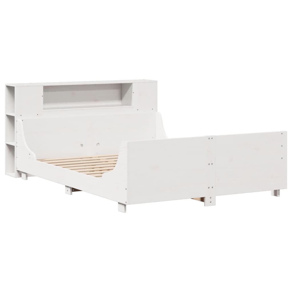 Sengeramme uten madrass hvit 135x190 cm heltre furu