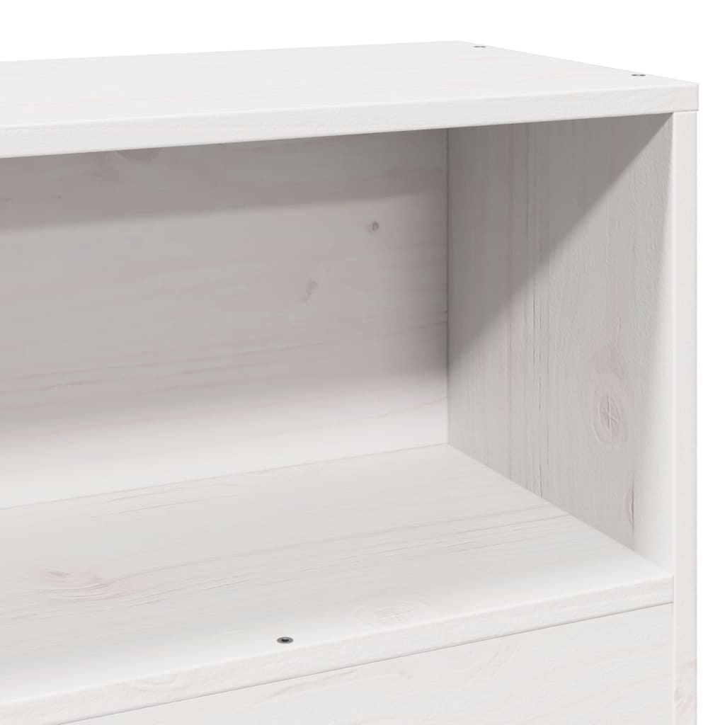 Sengeramme uten madrass hvit 75x190 cm heltre furu