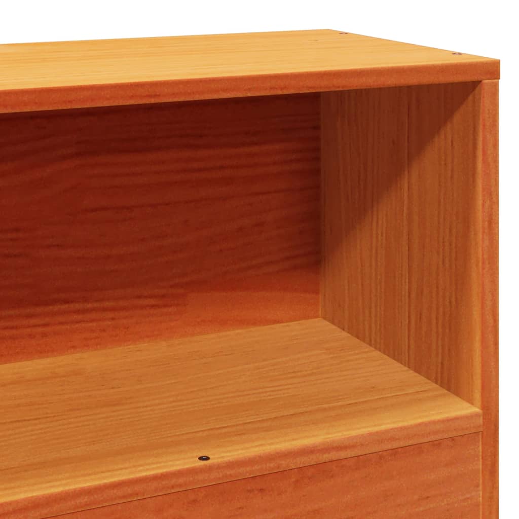 Sengeramme uten madrass voksbrun 75x190 cm heltre furu