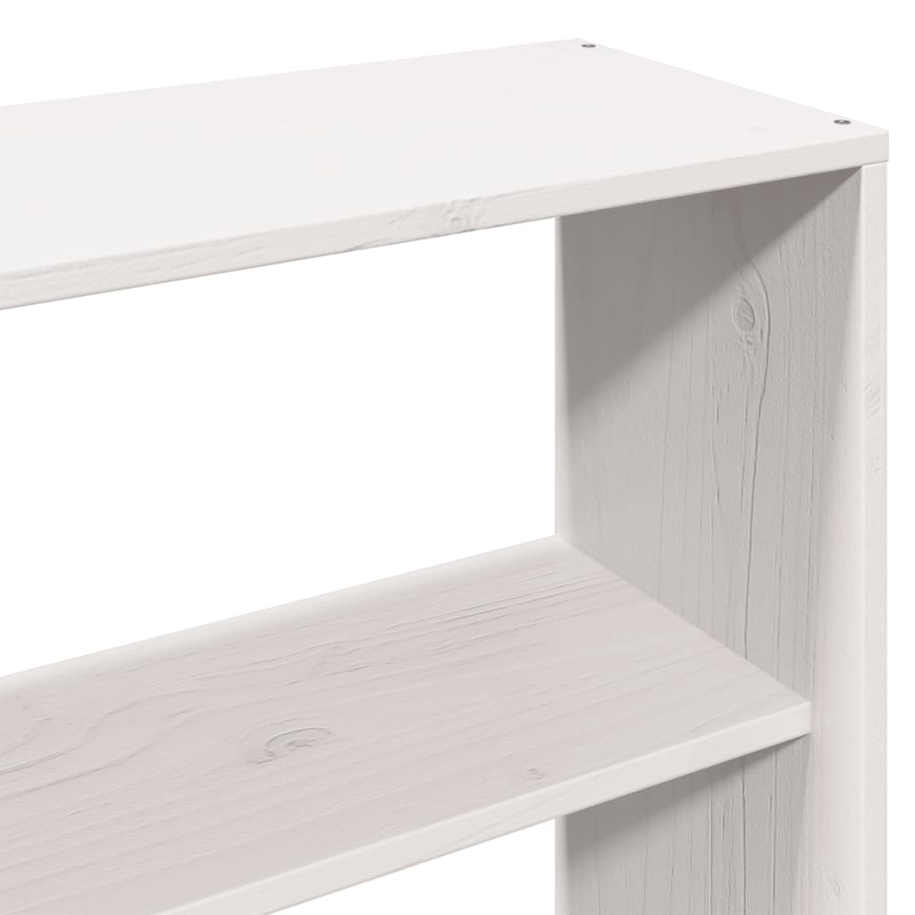 Seng med bokhylle uten madrass hvit 180x200 cm heltre