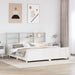 Seng med bokhylle uten madrass hvit 180x200 cm heltre