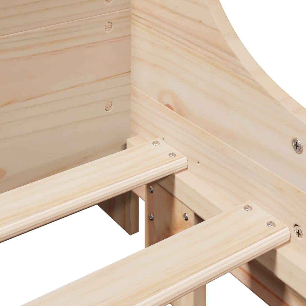 Seng med bokhylle uten madrass 90x200 cm heltre