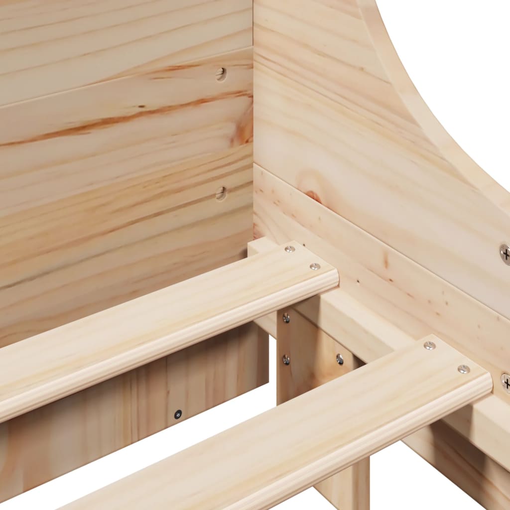 Seng med bokhylle uten madrass 140x190 cm heltre