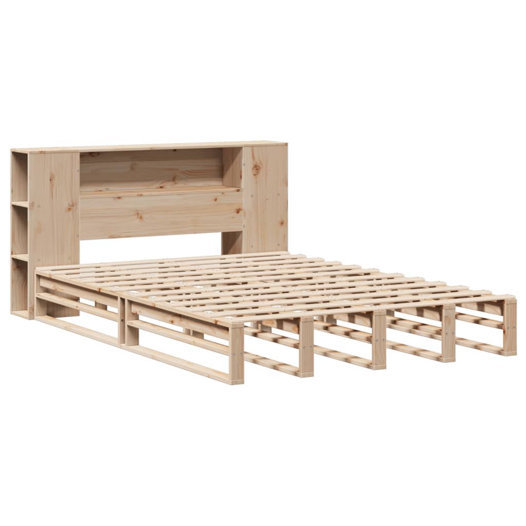 Seng med bokhylle uten madrass 160x200 cm heltre
