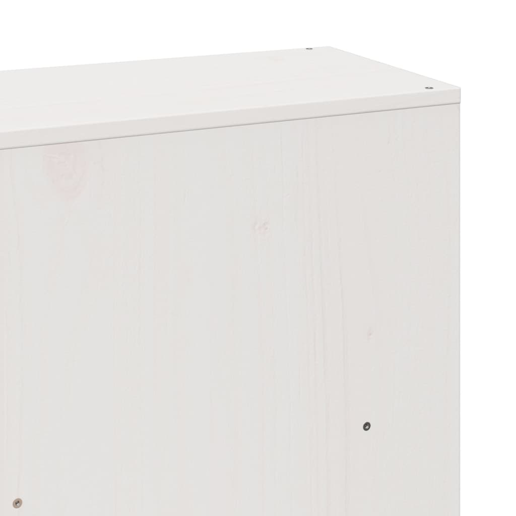 Seng med bokhylle uten madrass hvit 180x200 cm heltre