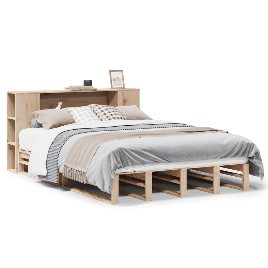 Seng med bokhylle uten madrass 135x190 cm heltre