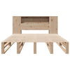 Seng med bokhylle uten madrass 135x190 cm heltre