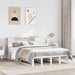 Seng med bokhylle uten madrass hvit 140x190 cm heltre