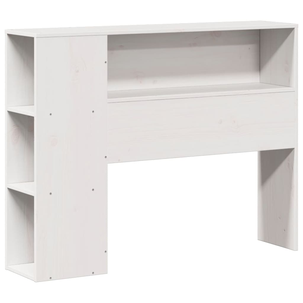 Seng med bokhylle uten madrass hvit 75x190 cm heltre