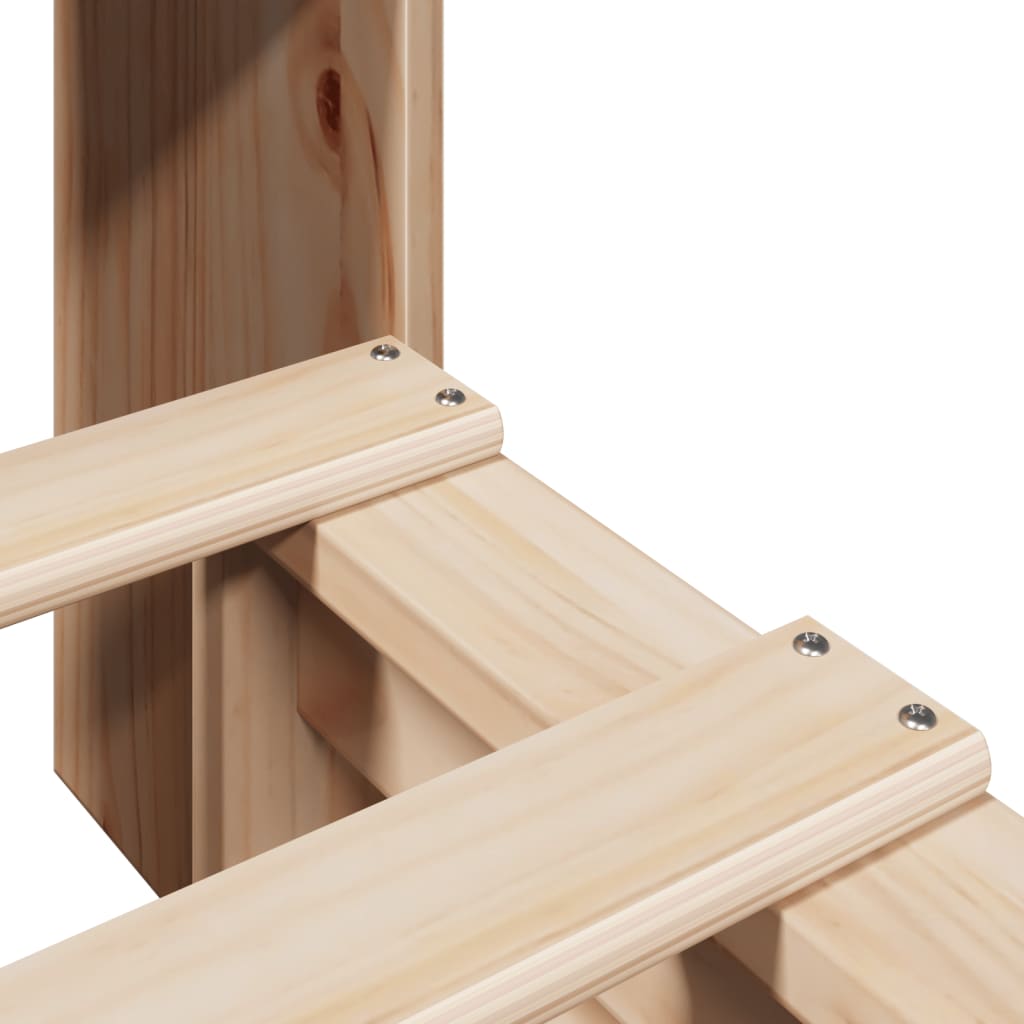 Seng med bokhylle uten madrass 90x190 cm heltre