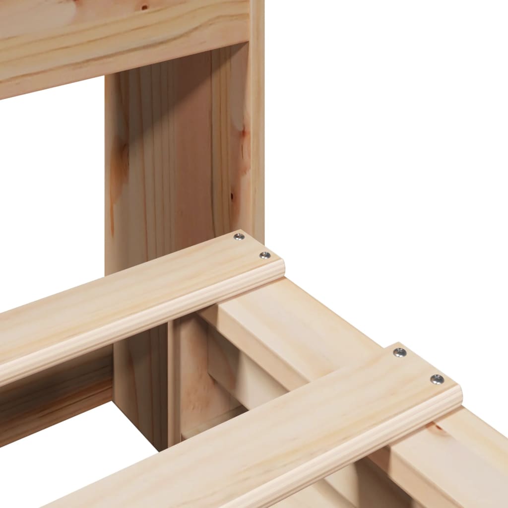 Seng med bokhylle uten madrass 180x200 cm heltre