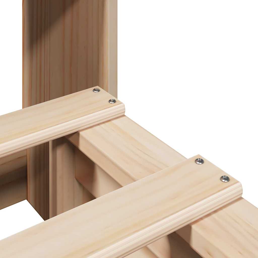 Seng med bokhylle uten madrass 90x190 cm heltre