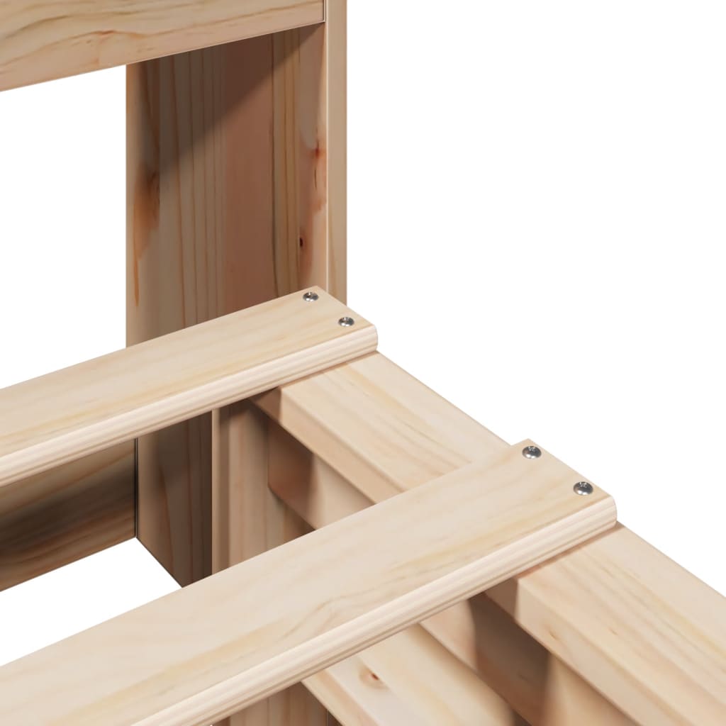 Seng med bokhylle uten madrass 120x190 cm heltre