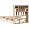 Seng med bokhylle uten madrass 90x200 cm heltre furu