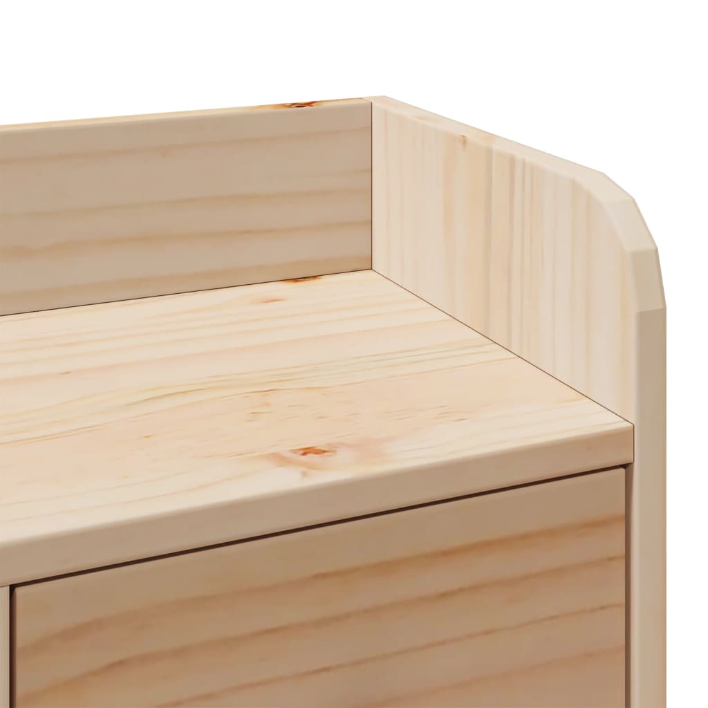 Seng med bokhylle uten madrass 100x200 cm heltre furu