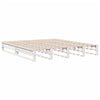 Seng med bokhylle uten madrass hvit 180x200 cm heltre furu