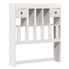 Seng med bokhylle uten madrass hvit 90x190 cm heltre furu