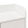 Seng med bokhylle uten madrass hvit 90x190 cm heltre furu