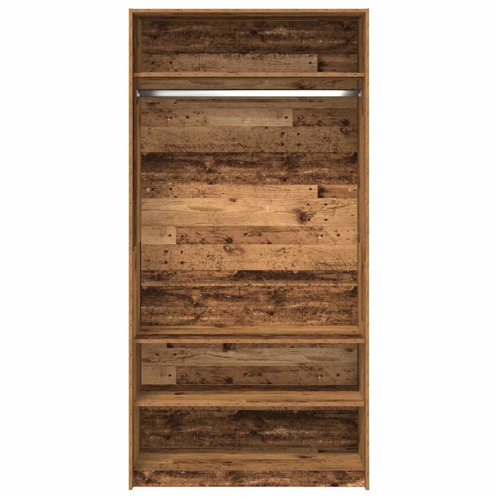 Garderobe gammelt tre 100x50x200 cm konstruert tre
