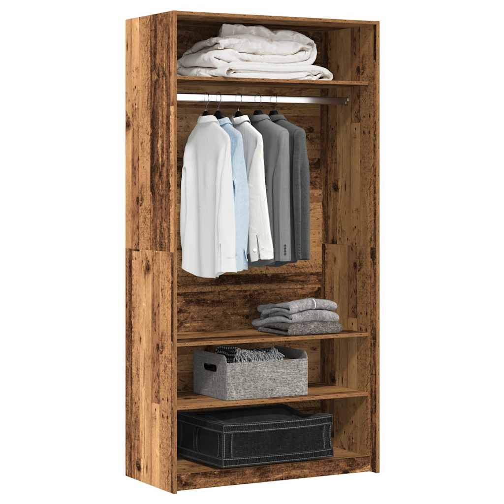 Garderobe gammelt tre 100x50x200 cm konstruert tre