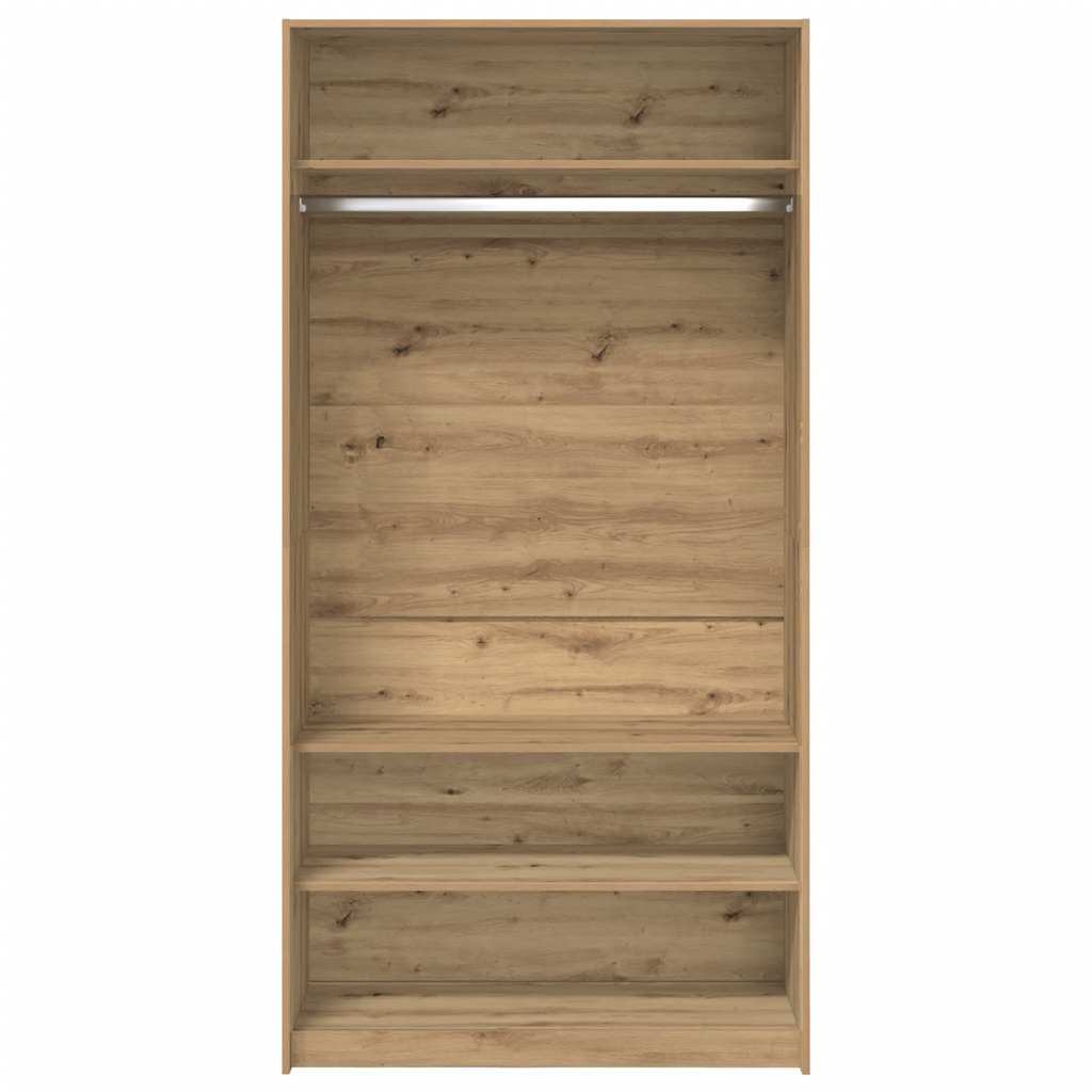 Garderobe artisan eik 100x50x200 cm konstruert tre