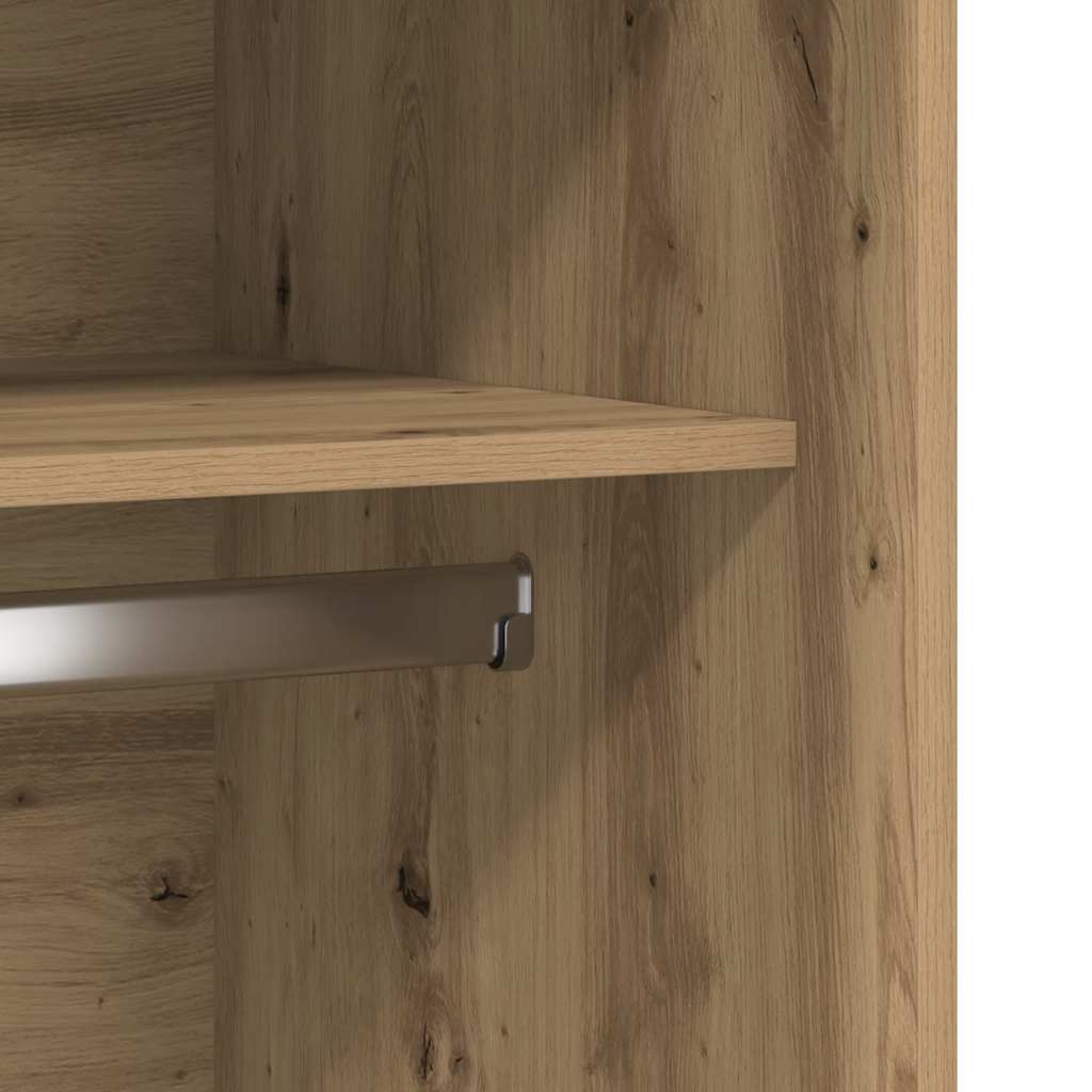 Garderobe artisan eik 100x50x200 cm konstruert tre