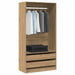 Garderobe artisan eik 100x50x200 cm konstruert tre