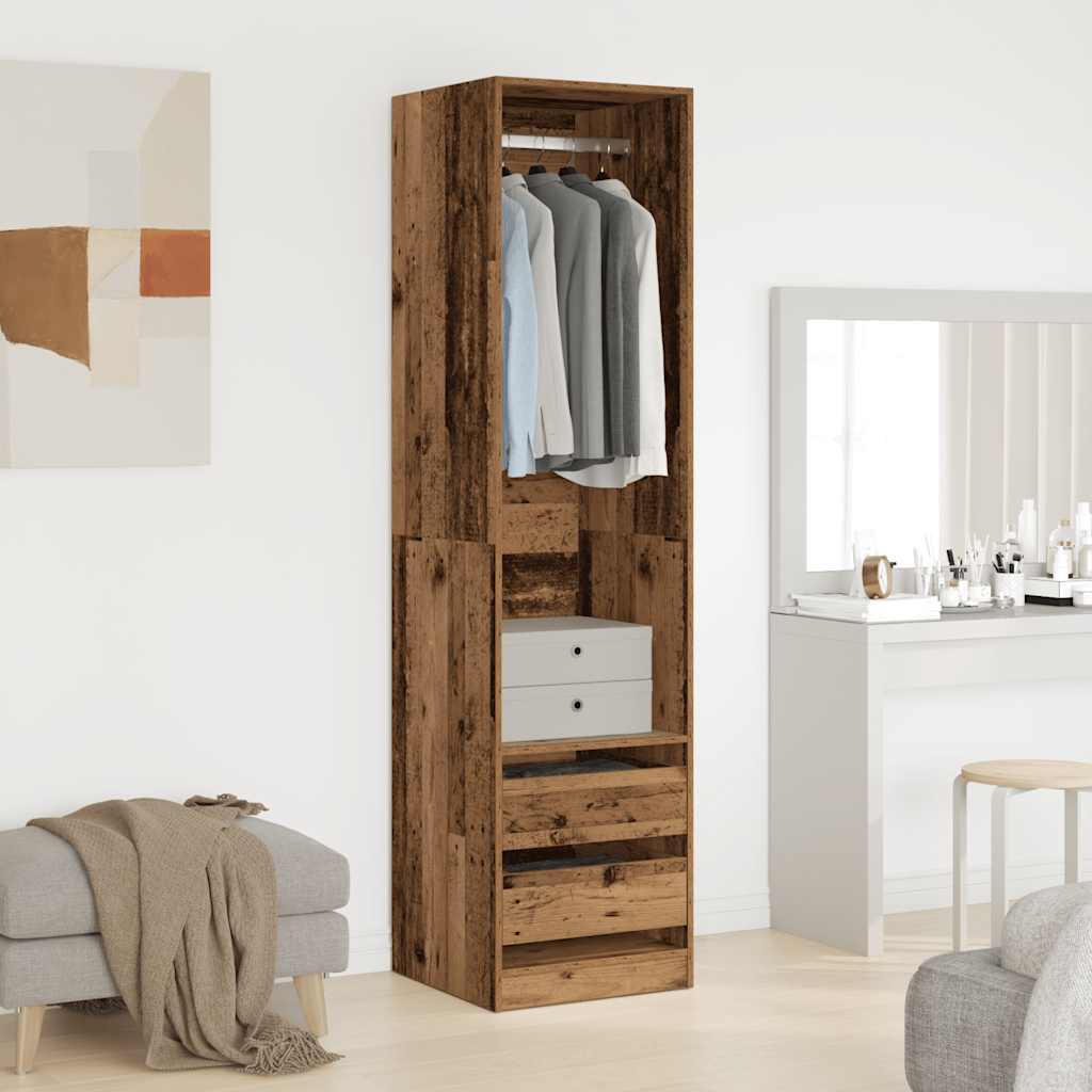Garderobe gammelt tre 50x50x200 cm konstruert tre