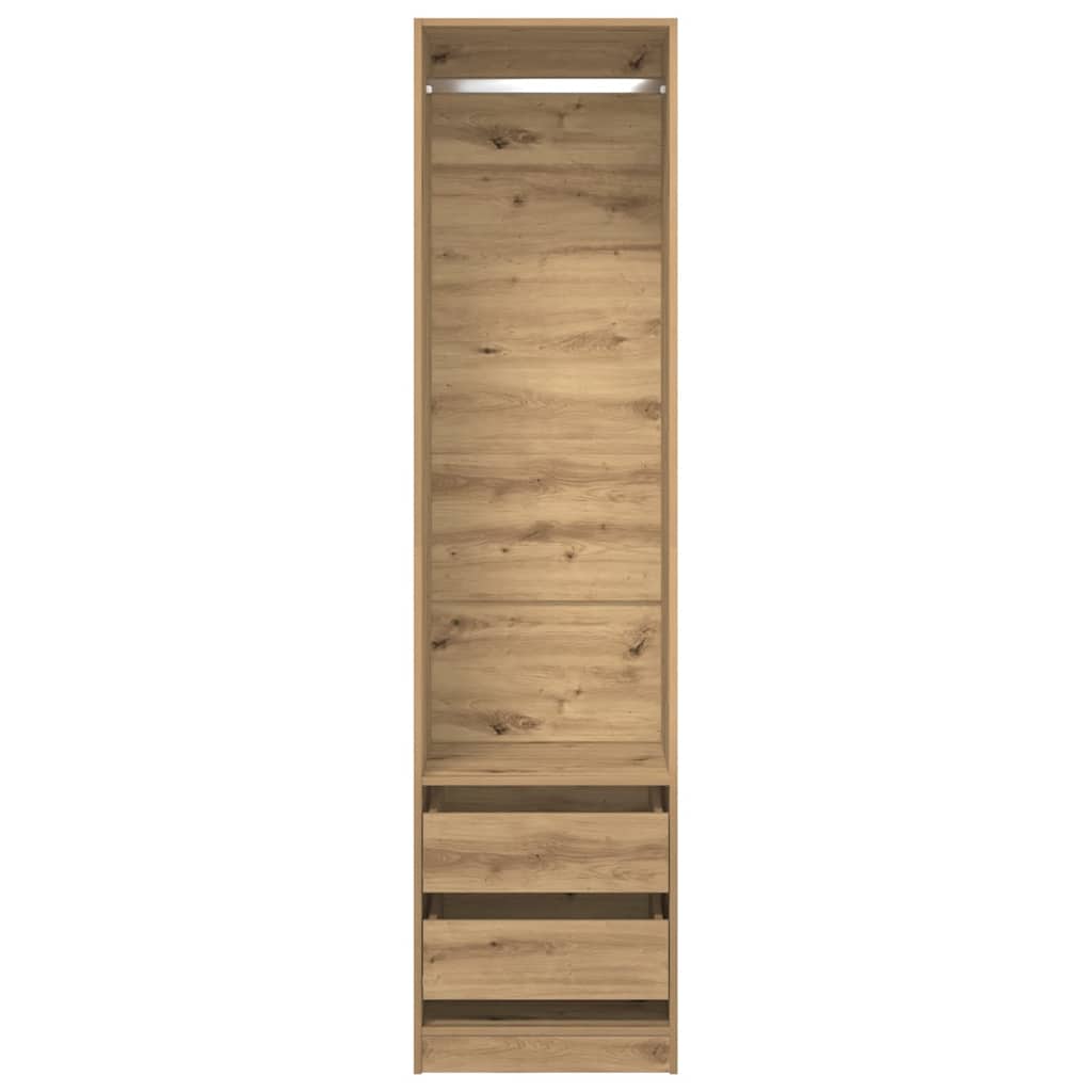 Garderobe artisan eik 50x50x200 cm konstruert tre