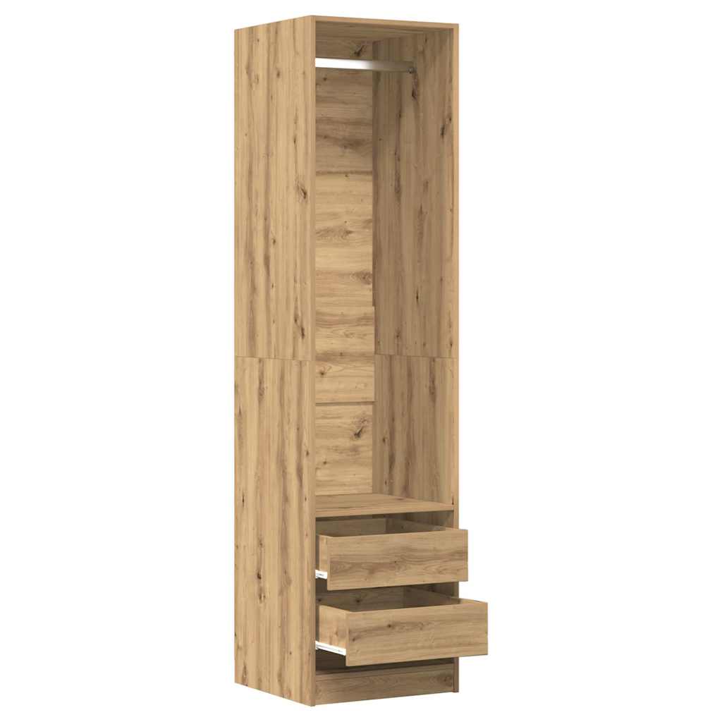 Garderobe artisan eik 50x50x200 cm konstruert tre