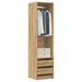 Garderobe artisan eik 50x50x200 cm konstruert tre