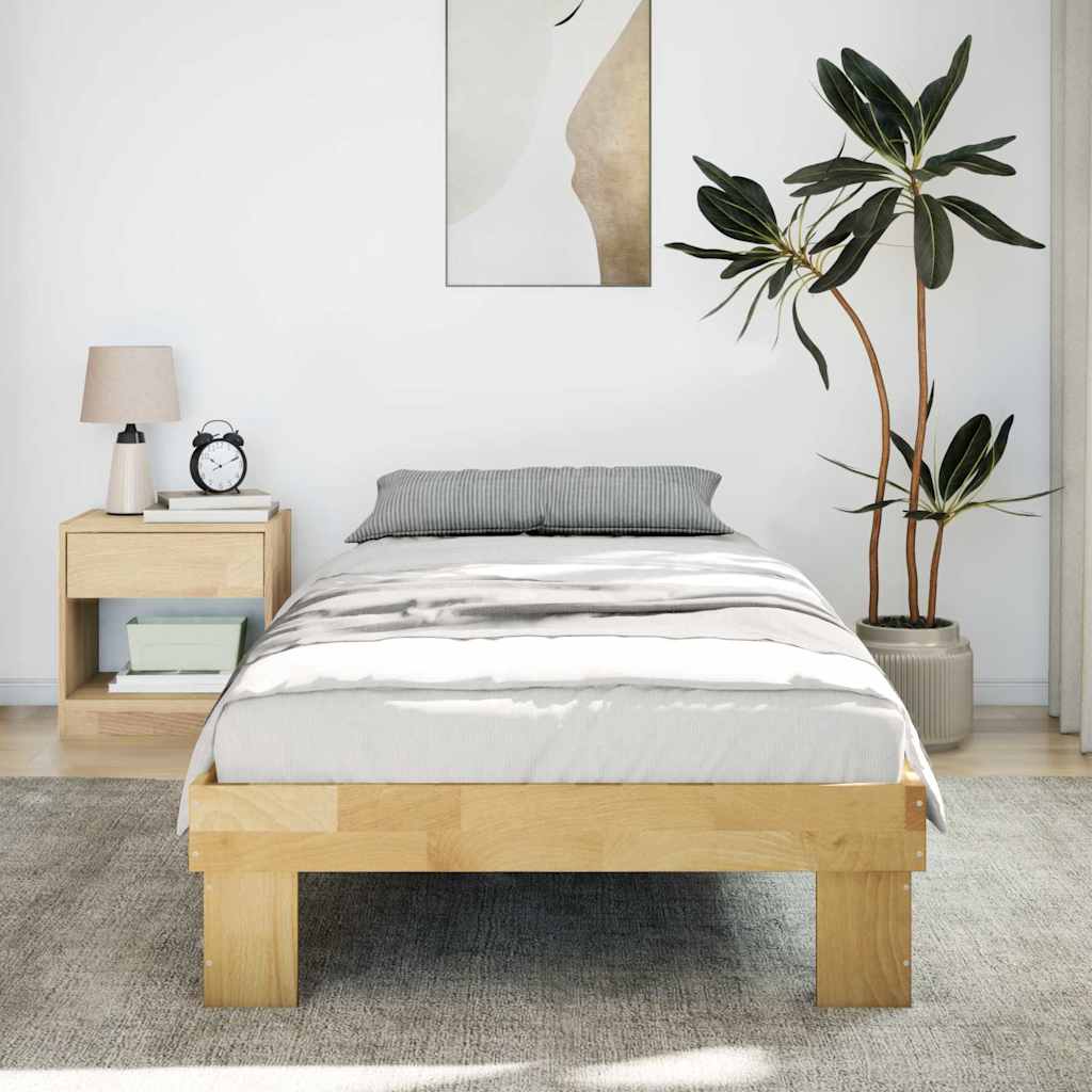 Sengeramme uten Madrass 75x190 cm Heltre Eik