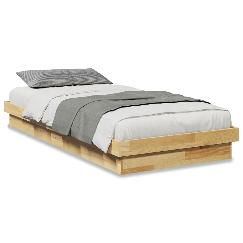 Sengeramme Uten Madrass 100x200 cm Helt Eik
