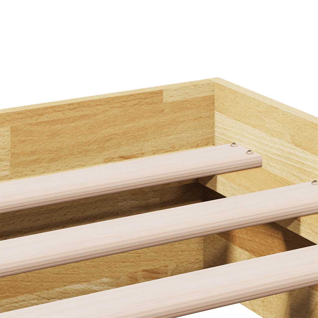 Sengeramme Uten Madrass 75x190 cm Helt Eik