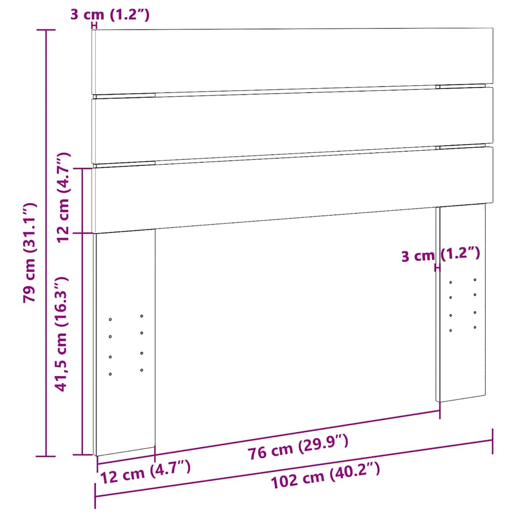 Hodegavl 100 cm heltre eik