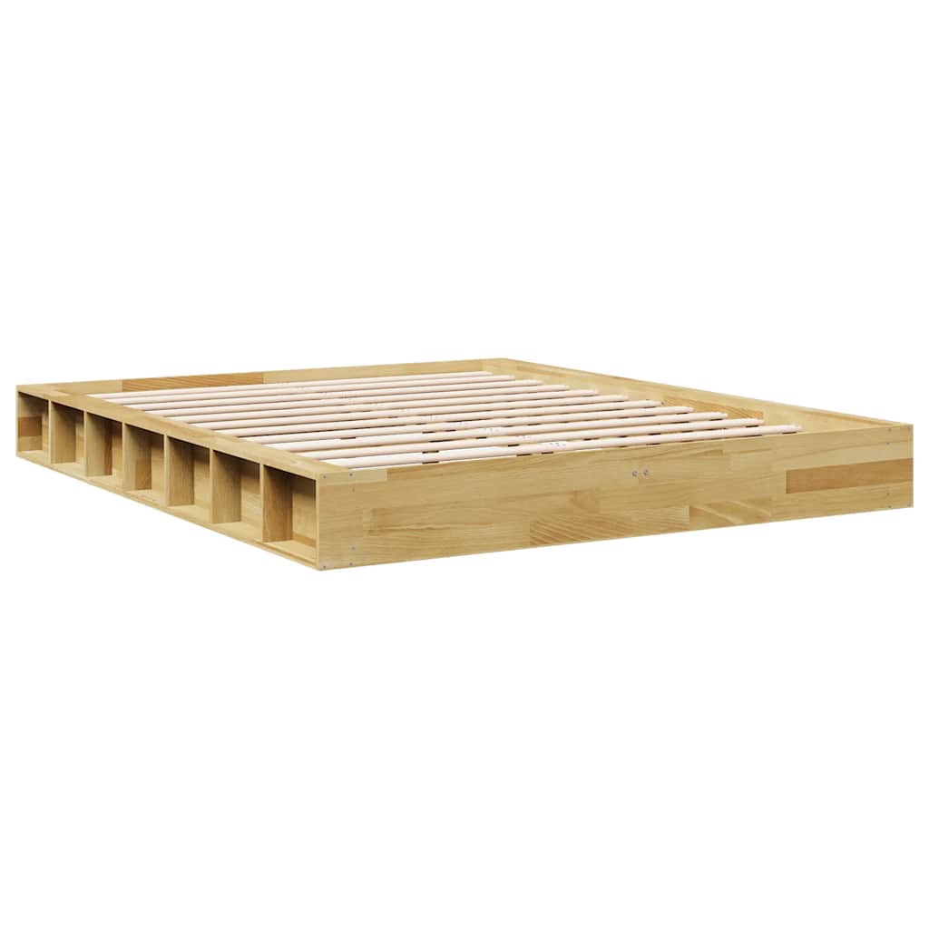 Sengeramme uten Madrass 150x200 cm Heltre Eik