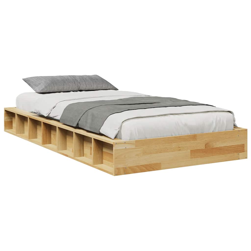 Sengeramme uten Madrass 75x190 cm Heltre Eik