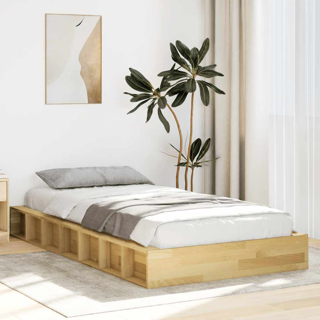 Sengeramme uten Madrass 75x190 cm Heltre Eik