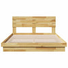 Sengeramme med sengegavl uten madrass 140x200 cm Heltre Eik