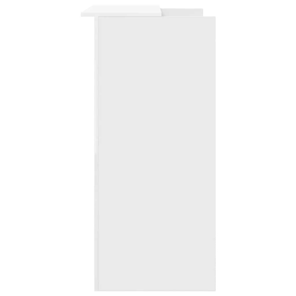 Resepsjonsdisk hvit 100x50x103,5 cm konstruert tre