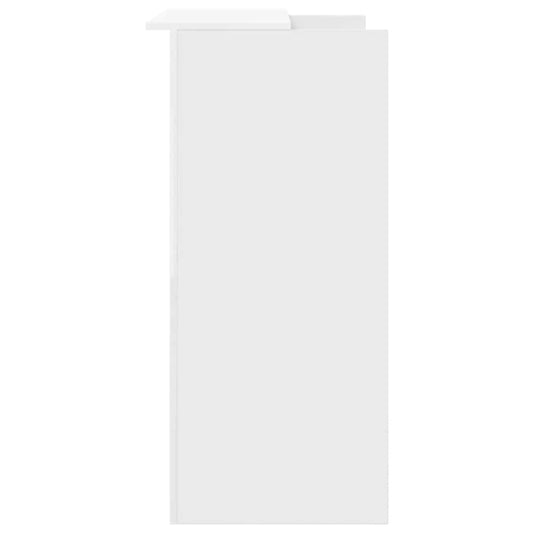 Resepsjonsdisk hvit 100x50x103,5 cm konstruert tre